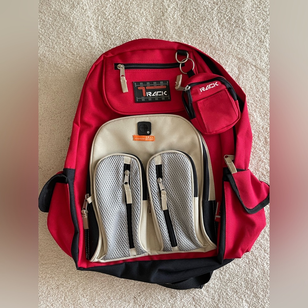 Track Backpack with Small Zipper Pouch